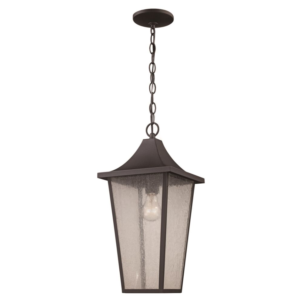 Trans Globe Lighting 50933 BK Amid 1 Light Outdoor Hang Lantern Medium in Black